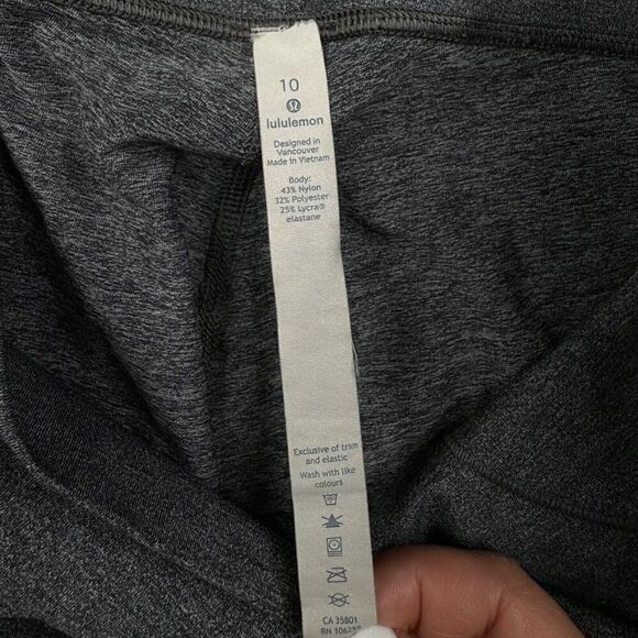 Lululemon Wunder Under Hi Rise Crop Legging  Heathered Gray - Picture 5 of 14